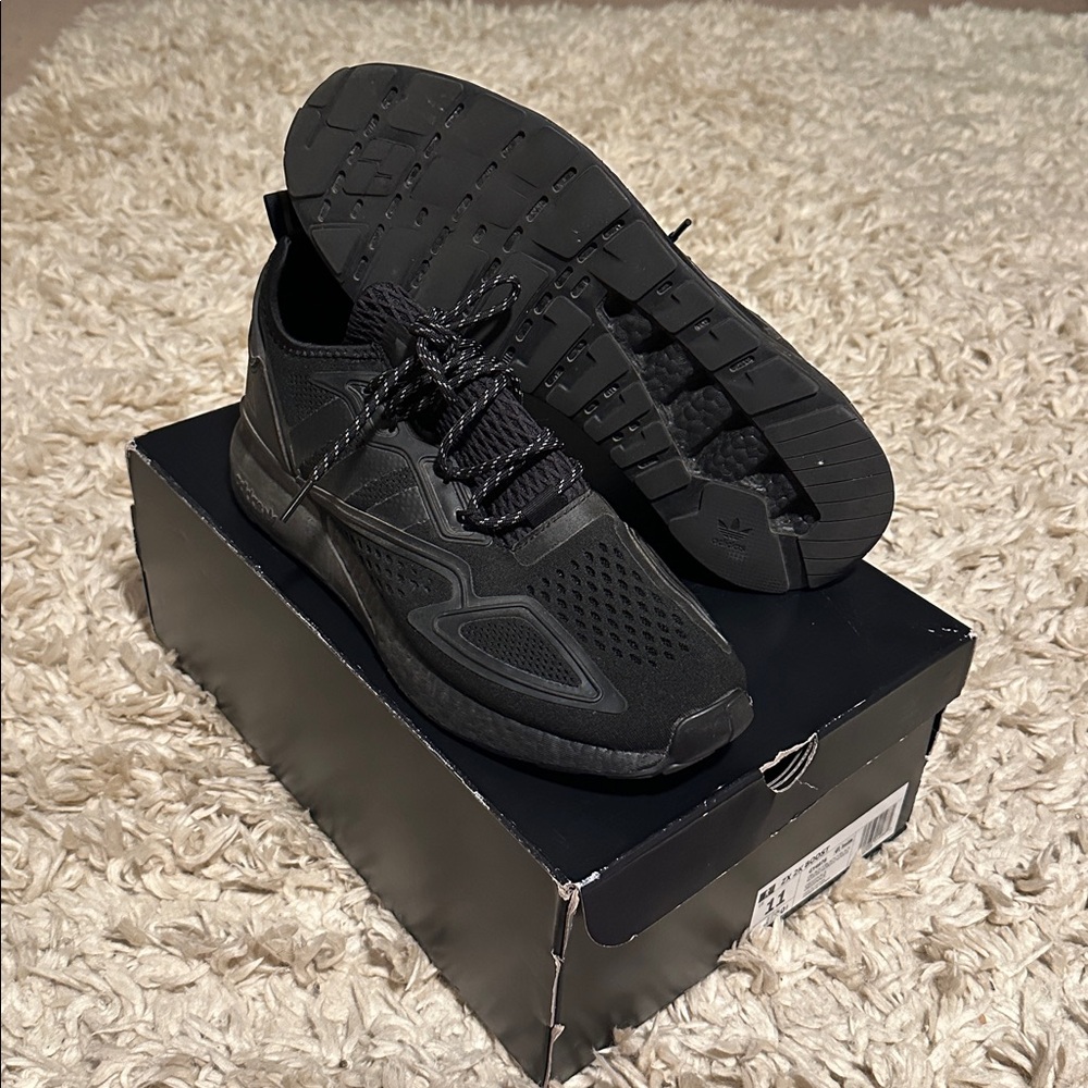 Adidas ZX 2K Boost Pharrell ‘Triple Black’ Sneakers Men’s Size 11